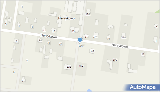 Henrykowo, Henrykowo, 10A, mapa Henrykowo