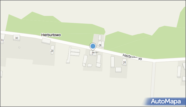 Herburtowo, Herburtowo, 27, mapa Herburtowo