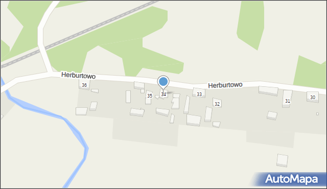 Herburtowo, Herburtowo, 34, mapa Herburtowo