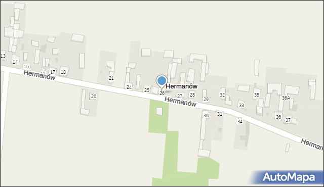 Hermanów, Hermanów, 26, mapa Hermanów