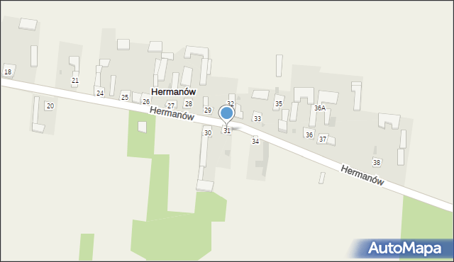 Hermanów, Hermanów, 31, mapa Hermanów