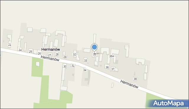 Hermanów, Hermanów, 35, mapa Hermanów