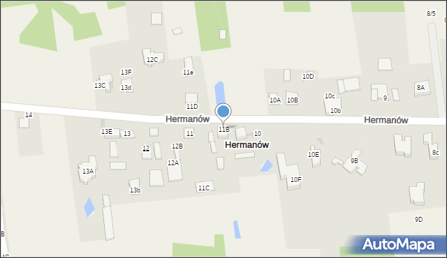 Hermanów, Hermanów, 11B, mapa Hermanów