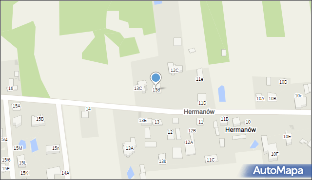 Hermanów, Hermanów, 13d, mapa Hermanów