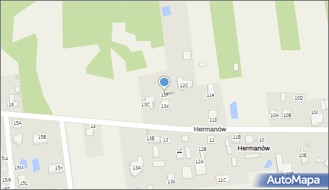 Hermanów, Hermanów, 13F, mapa Hermanów