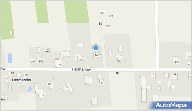 Hermanów, Hermanów, 8A, mapa Hermanów