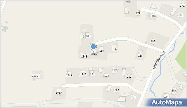 Hermanowa, Hermanowa, 184A, mapa Hermanowa