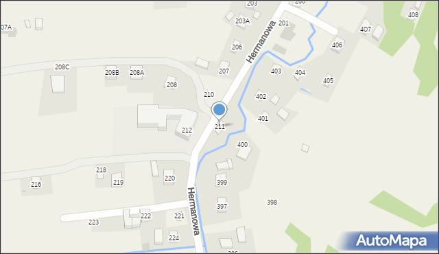 Hermanowa, Hermanowa, 211, mapa Hermanowa