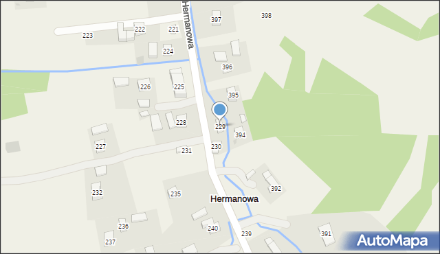 Hermanowa, Hermanowa, 229, mapa Hermanowa