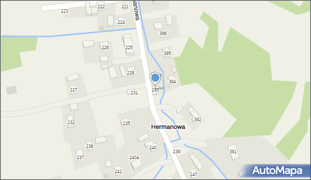 Hermanowa, Hermanowa, 230, mapa Hermanowa