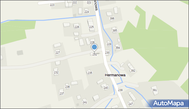 Hermanowa, Hermanowa, 231, mapa Hermanowa