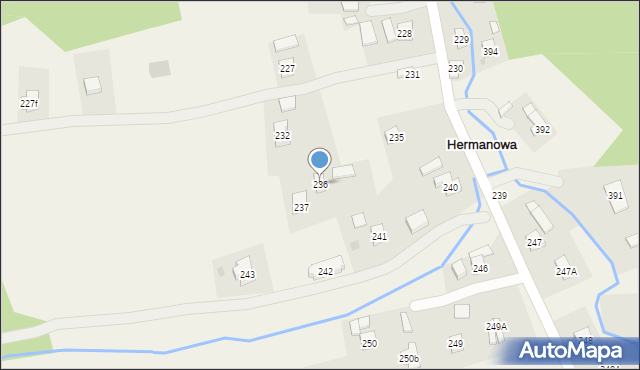 Hermanowa, Hermanowa, 236, mapa Hermanowa