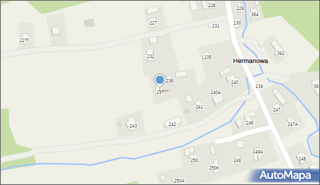 Hermanowa, Hermanowa, 237, mapa Hermanowa