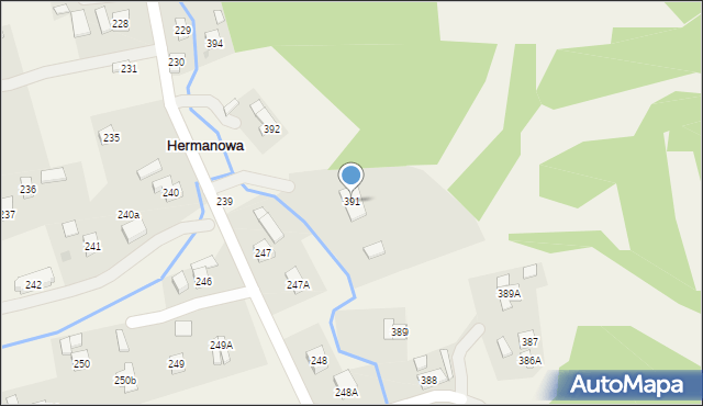 Hermanowa, Hermanowa, 391, mapa Hermanowa