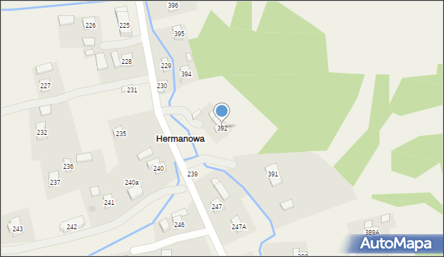 Hermanowa, Hermanowa, 392, mapa Hermanowa