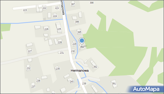 Hermanowa, Hermanowa, 394, mapa Hermanowa