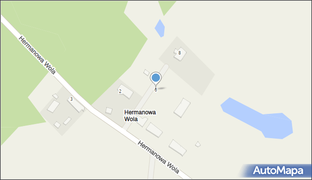 Hermanowa Wola, Hermanowa Wola, 6, mapa Hermanowa Wola