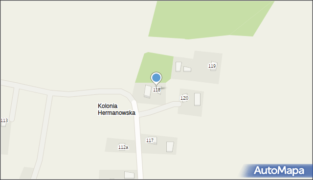 Hermanowice, Hermanowice, 118, mapa Hermanowice