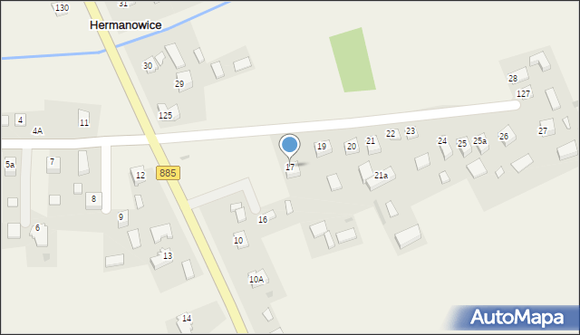 Hermanowice, Hermanowice, 17, mapa Hermanowice