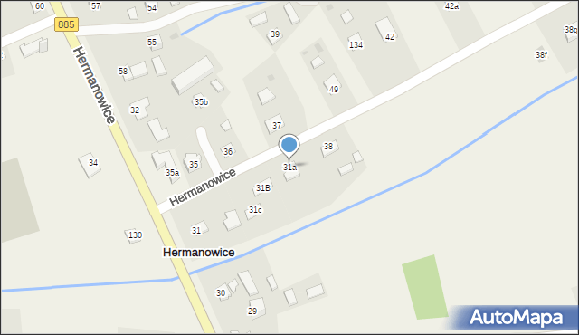 Hermanowice, Hermanowice, 31a, mapa Hermanowice