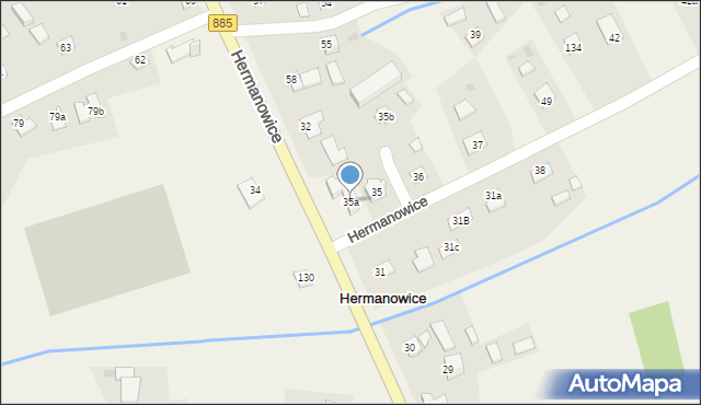 Hermanowice, Hermanowice, 35a, mapa Hermanowice