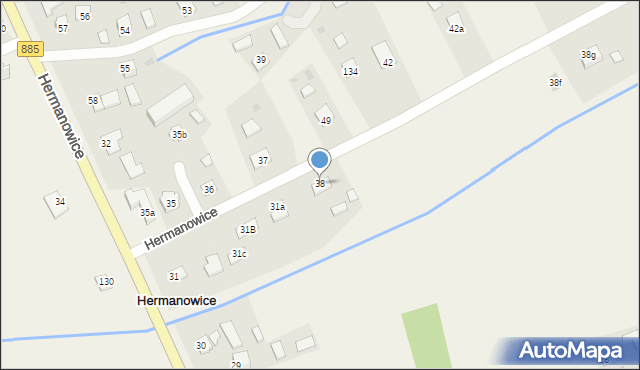 Hermanowice, Hermanowice, 38, mapa Hermanowice