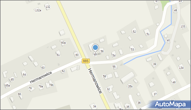 Hermanowice, Hermanowice, 57, mapa Hermanowice