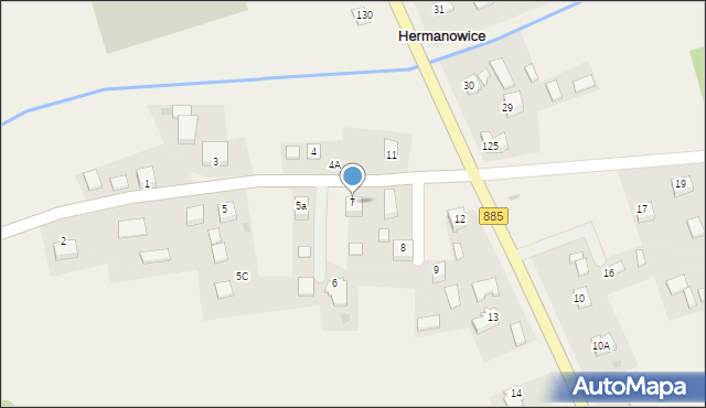 Hermanowice, Hermanowice, 7, mapa Hermanowice