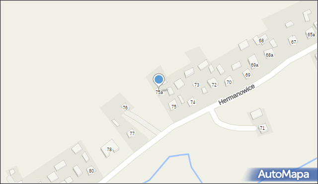 Hermanowice, Hermanowice, 75a, mapa Hermanowice