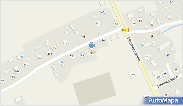 Hermanowice, Hermanowice, 79b, mapa Hermanowice