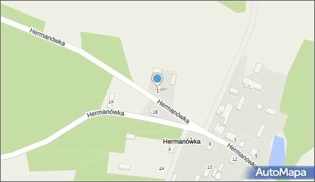 Hermanówka, Hermanówka, 1, mapa Hermanówka