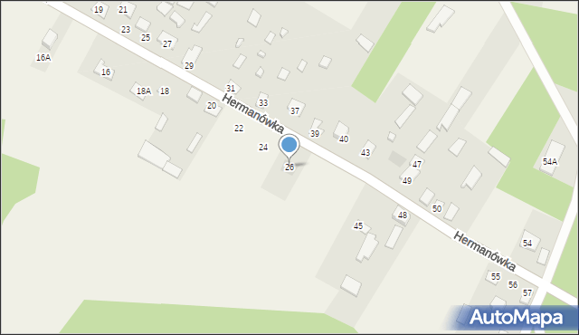 Hermanówka, Hermanówka, 26, mapa Hermanówka