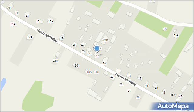Hermanówka, Hermanówka, 27, mapa Hermanówka