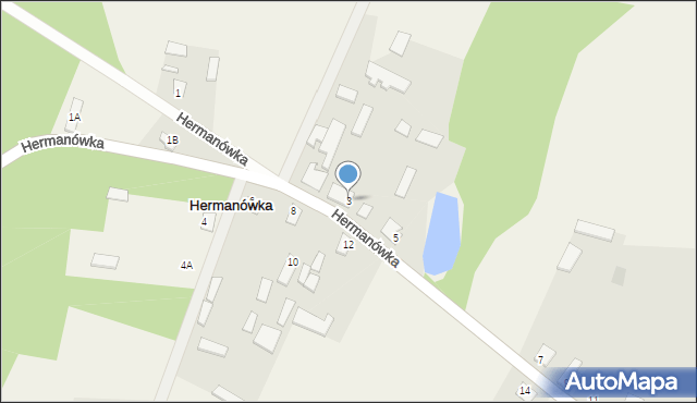 Hermanówka, Hermanówka, 3, mapa Hermanówka
