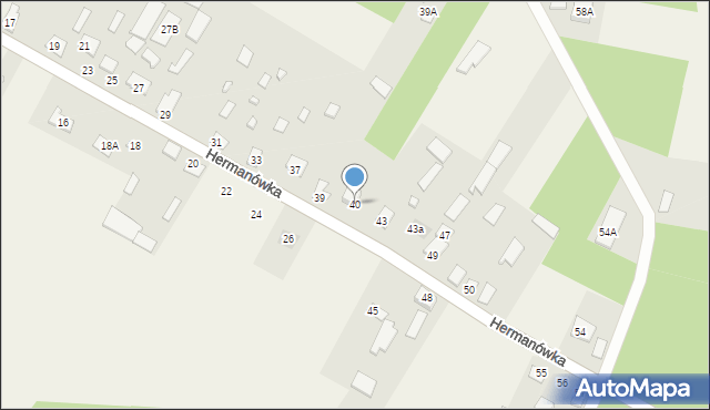 Hermanówka, Hermanówka, 40, mapa Hermanówka