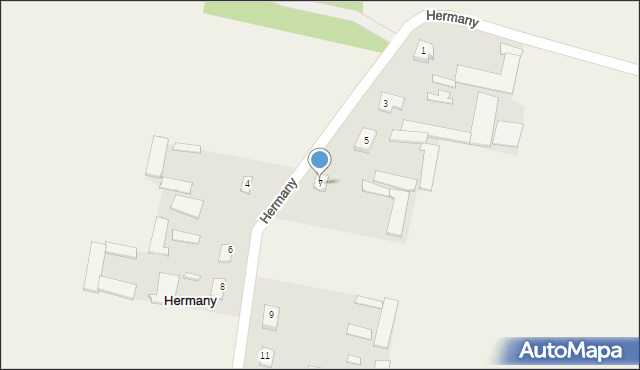 Hermany, Hermany, 7, mapa Hermany