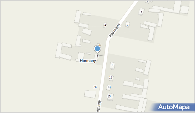 Hermany, Hermany, 8, mapa Hermany