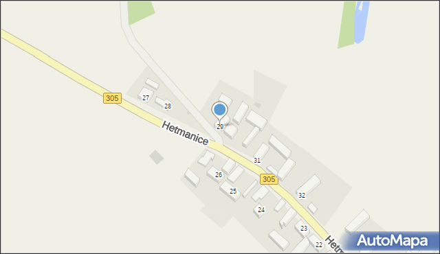 Hetmanice, Hetmanice, 29, mapa Hetmanice