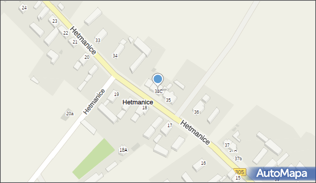 Hetmanice, Hetmanice, 34C, mapa Hetmanice