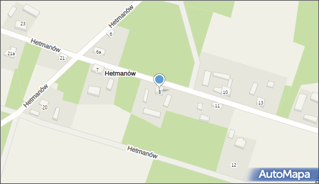 Hetmanów, Hetmanów, 8, mapa Hetmanów