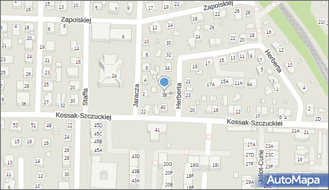 Katowice, Herberta Zbigniewa, 38, mapa Katowic