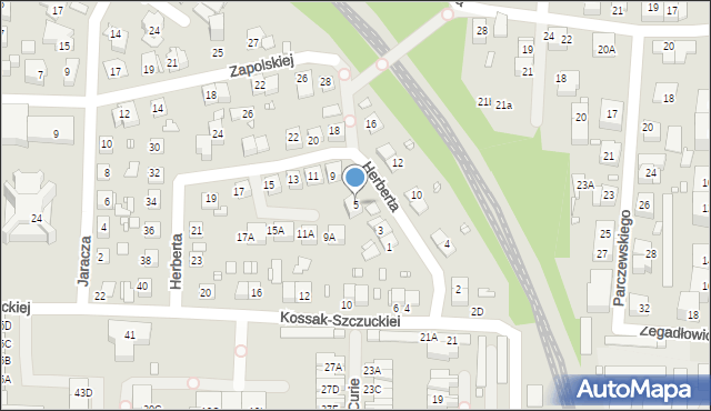 Katowice, Herberta Zbigniewa, 5, mapa Katowic