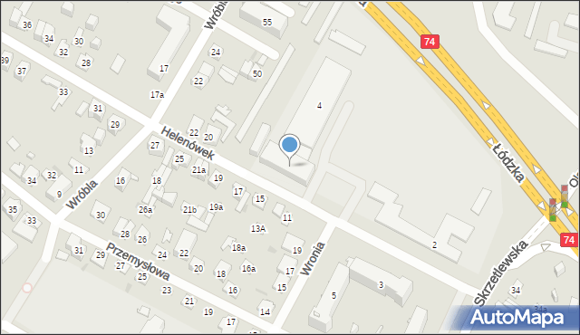 Kielce, Helenówek, 4, mapa Kielc