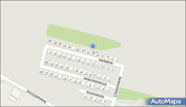 Kobylnica, Herberta Zbigniewa, 12, mapa Kobylnica