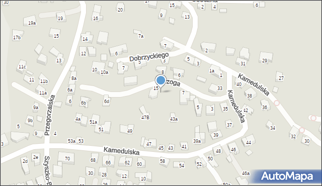 Kraków, Herzoga Józefa, 12, mapa Krakowa