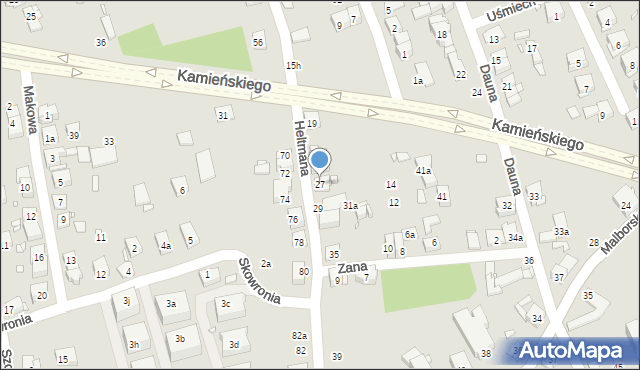 Kraków, Heltmana Wiktora, 27, mapa Krakowa