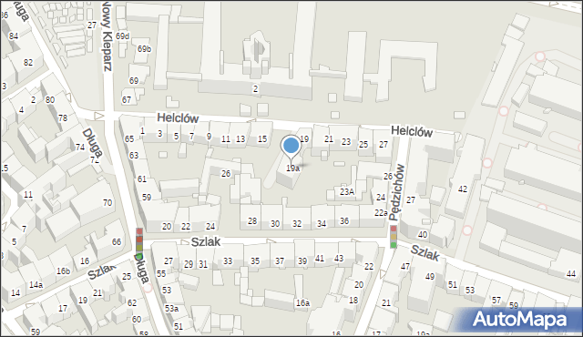 Kraków, Helclów, 19a, mapa Krakowa