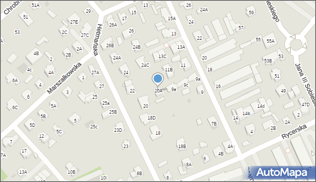 Legionowo, Hetmańska, 20A, mapa Legionowo