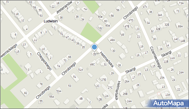 Legionowo, Hetmańska, 33, mapa Legionowo