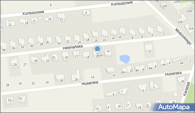 Lipków, Hetmańska, 13, mapa Lipków